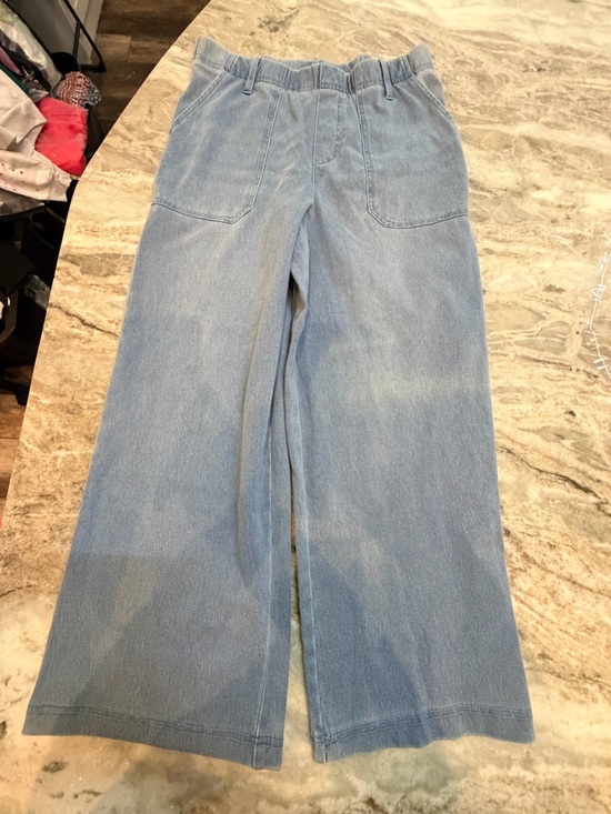 Serra Denim - Serra Wide Leg Jeans Womens Medium Light Wash Pull On Denim Palazzo Pants